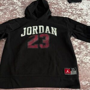 Jordan Black Hoodie with Red and White Details